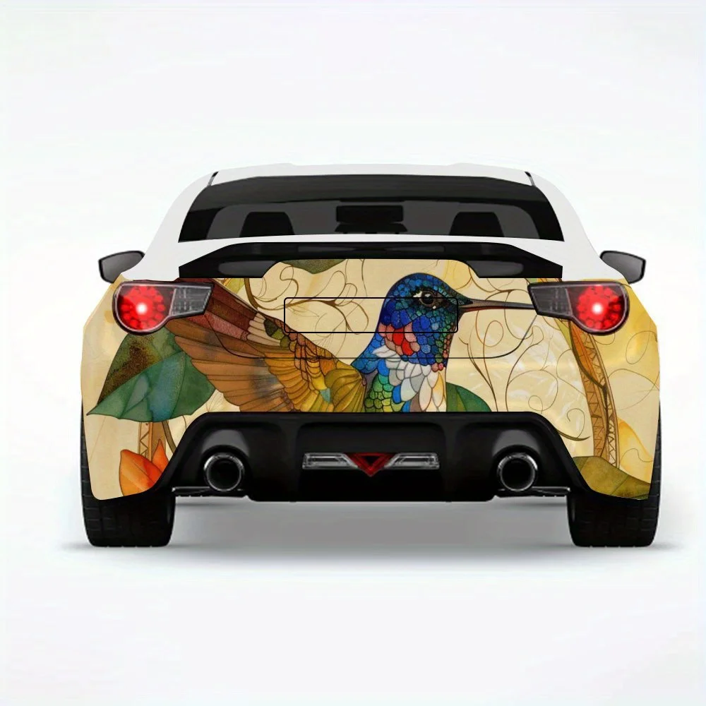 

Художественная наклейка на автомобиль «Колибри», виниловая наклейка на заднюю часть автомобиля, водонепроницаемые самоклеящиеся виниловые наклейки для хвоста и бампера автомобиля, Decorat