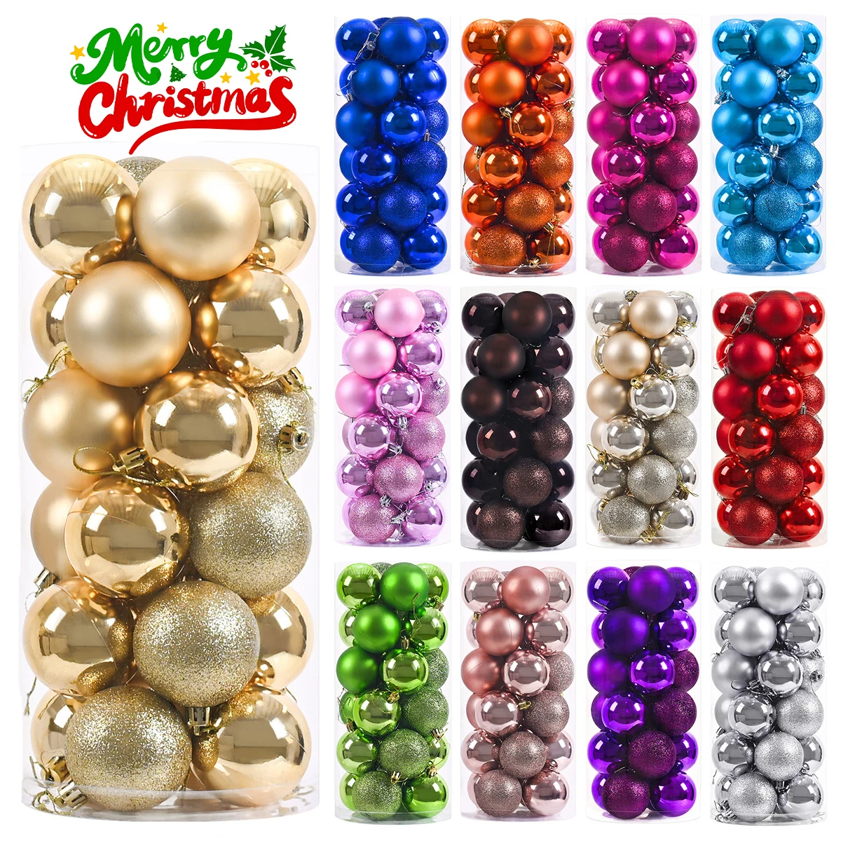 Weihnachtsbaumschmuck, bruchsichere hängende Kugeln, Dekor, perfekt für Weihnachten, Urlaub, Hochzeit, Party, Dekoration, unzerbrechlich