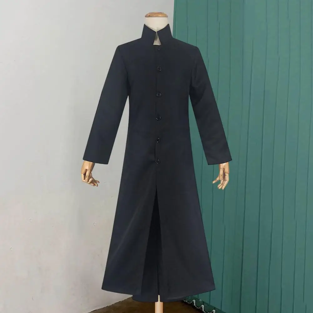 เสื้อโค้ทกันลมสไตล์วินเทจสำหรับผู้ชาย คอตั้ง สองชั้น เหมาะสำหรับการแสดงบนเวที คอสเพลย์ฮาโลวีน หรือเป็นอุปกรณ์ประกอบฉาก