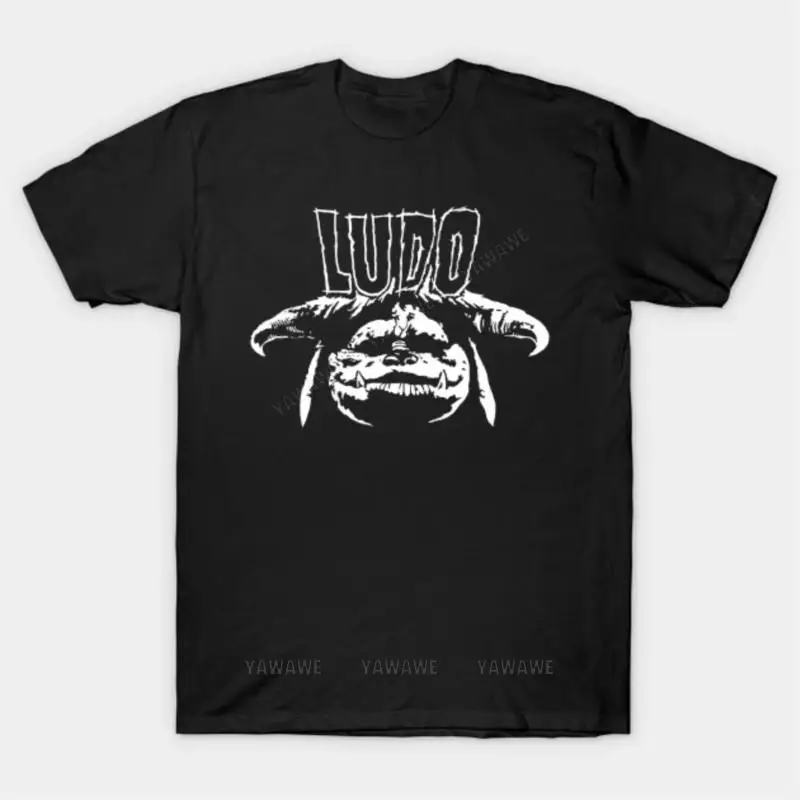 

Summer fashion short sleeve cotton t-shirt Ludo T Shirt Adult o-neck tee shirt vintage print black t shirt for men tees top