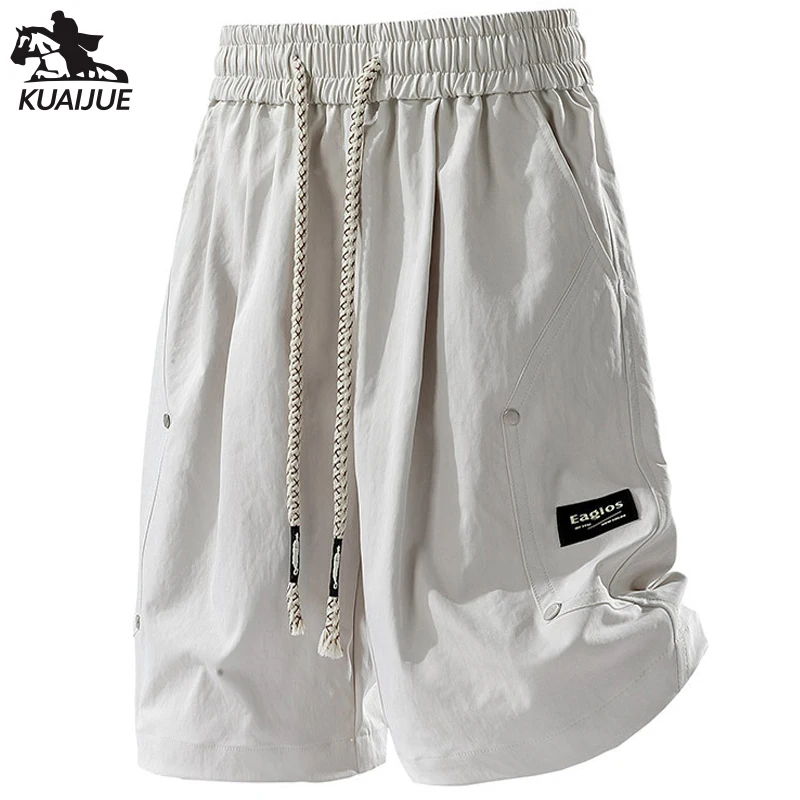 Shorts Men Summer New Mens Shorts Solid Color Cotton Casual Trousers Five Points Fitness Sweatpants Short 5839 Size 6XL 7XL 8XL