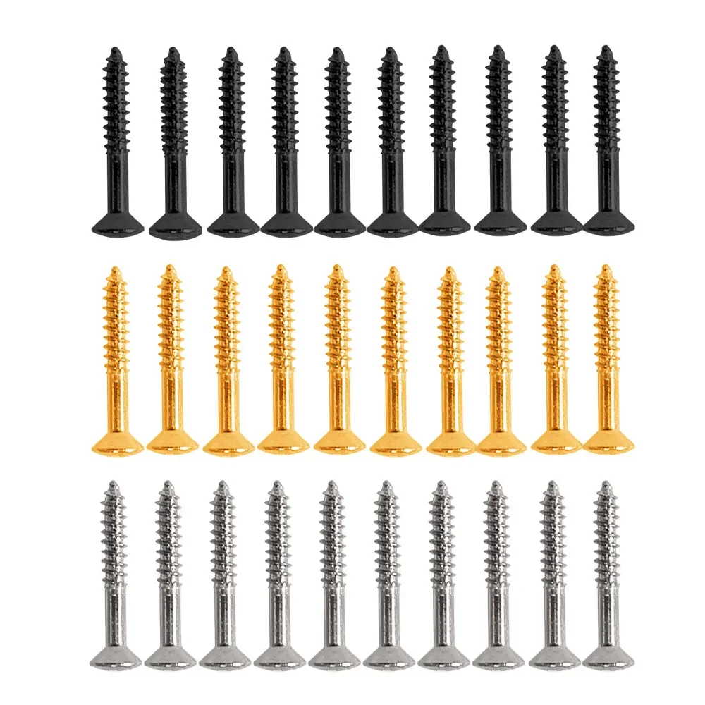 10Pcs Guitar Humbucker Pickup Rings Mounting Screws Replacement Stainless Steel Pickup Frame Surround Screws Enduring