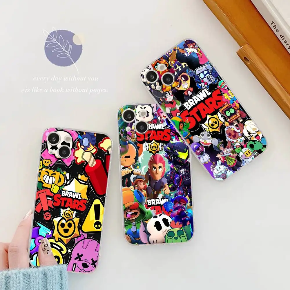 Funny B-Brawl Games S-Stars Anime Phone Case For IPhone 17 16 15 14 13 12 11 Pro Max Plus Soft Cover Personalized DIY