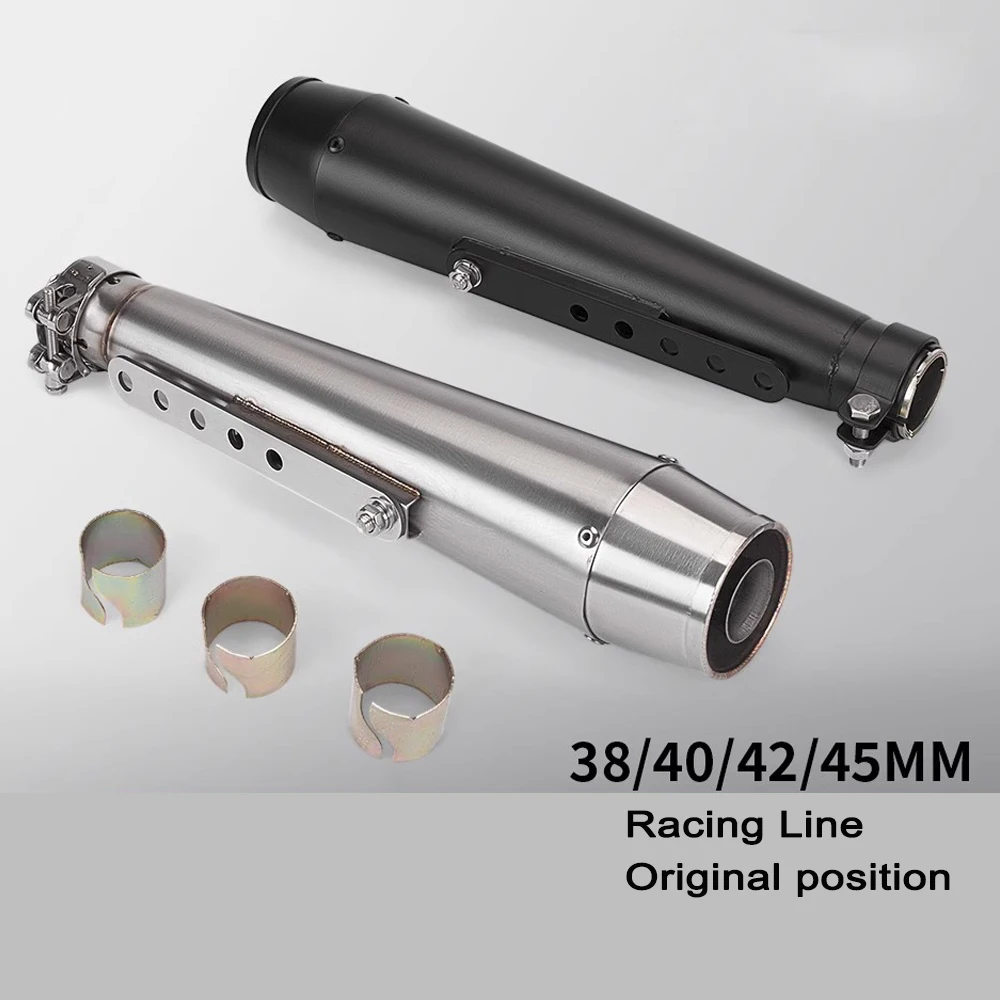 

Оригинальный впускной высокое качество, выхлопная труба мотоцикла в стиле ретро, глушитель для Harley, 125CC, 38/40/42/45 мм