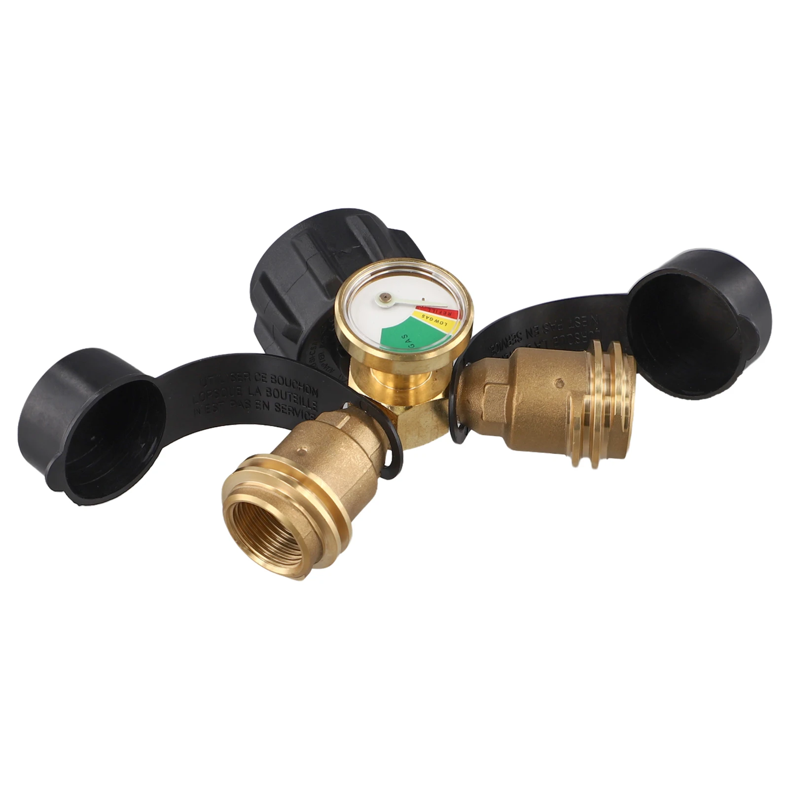 Enduring 3-way Propane Valve BBQ Propane Splitter Brass Construction Easy To Use High Quality Leak-proof Design