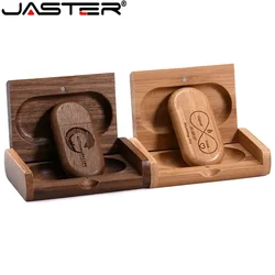 JASTER-5 색 우드 월런트 맞춤형 로고 usb 플래시 드라이브, USB 2.0 4GB 8GB 16GB 32GB 64GB 사진 조각 선물