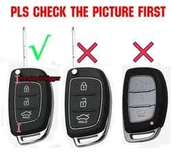 AX For Hyundai Creta I10 I20 Tucson Elantra Santa Fe 2016 2017 2018 3 Button Silicone Car Remote Flip Key Fob Shell Cover Case