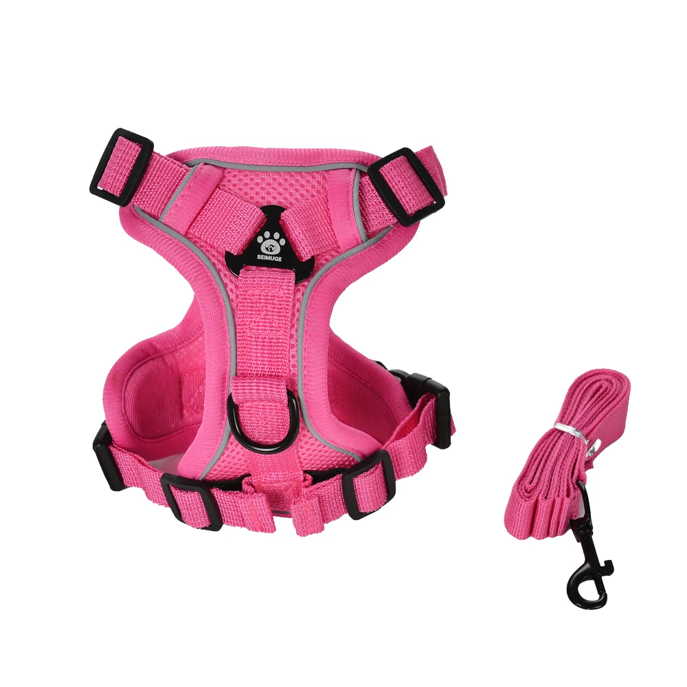 Kattenharnas en riemset Ontsnappingsbestendig reflecterend buiten wandelen Kitten Vest Borstband voor honden Katten Ademende huisdierharnassen