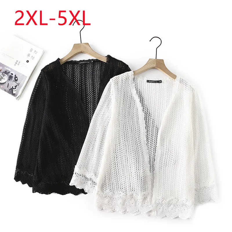 

New 2023 Ladies Spring Summer Plus Size Tops For Women Large Size Long Sleeve O-neck Black T-shirt Coat 2XL 3XL 4XL 5XL