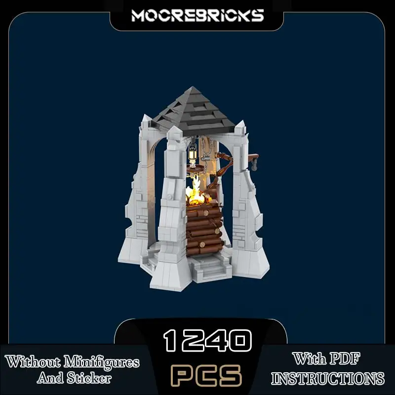 

MOC Famous Movie Series Beacon Tower Architecture Modular Suit Building Blocks Creative Assembly Model Kid's Toys Gift