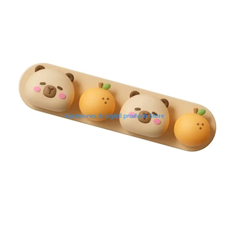 77JD Fun Panda Cable Organizers Adhesive Clip Keeps Workstations Neat And Organized