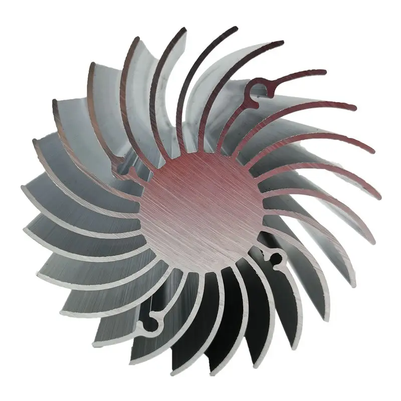 Customization Sunflower Heatsink Extrusion Aluminum Profile for Radiator