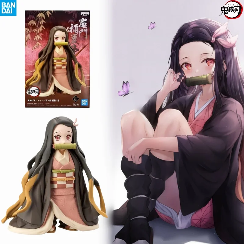 BANDAI Anime Demon Slayer Kimetsu No Yaiba Kamado Nezuko Figures Pvc Statue Model Dolls Collectible Ornament Toys Gifts for Kids