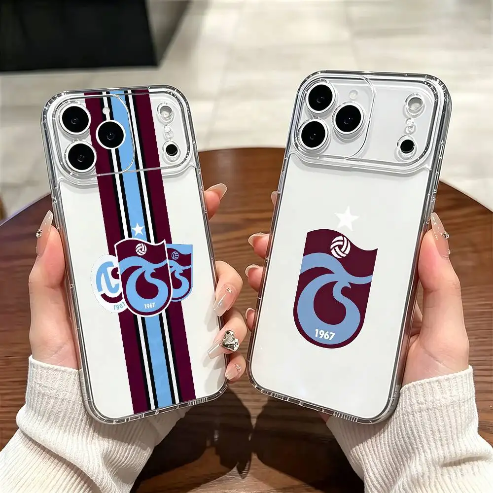 Cool T-Trabzonspor logo Phone Case For iPhone 17 16 15 14 13 12 11 Mini Pro Max Plus Transparent Cover