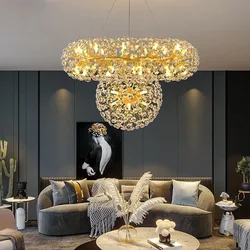 Modern Dandelion Crystal Pendant Lighs Luxury Bedroom Living Room Ceiling Chandelier Interior Decoration Led Lighting Fixtures