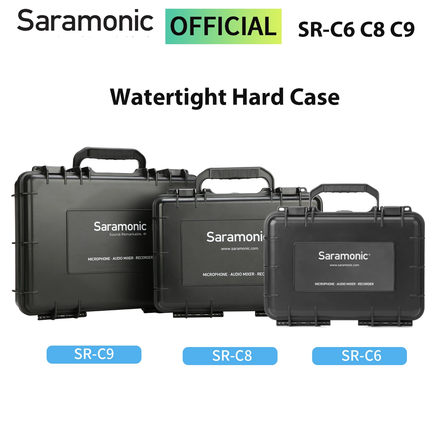 

Saramonic SR-C6 8 9 Hard Case Watertight IP67 Dustroof Carry-on for Wireless Microphone Uwmic9s Soundbird V6 SR-VRMIC SR-WM2100