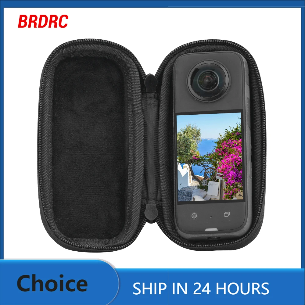 Brdrc Aufbewahrung tasche für insta360 x3/x2 Kamera Mini Trage tasche Schutzhülle Pu Shell mit Karabiner Zubehör