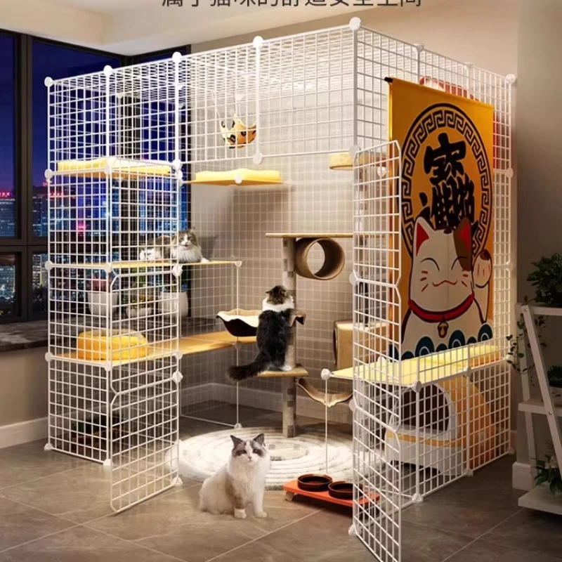 

Cat Cage Large Free Space Household Indoor Non-cat Climbing Frame Integrated