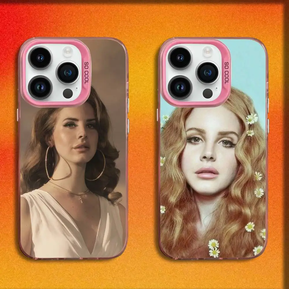 

L-Lana Singer Del Rey Phone Case For iPhone 17,16,15,14,13,12,11,Pro,Max,Plus,E,SE4,Air,Mini Pink IMD Box