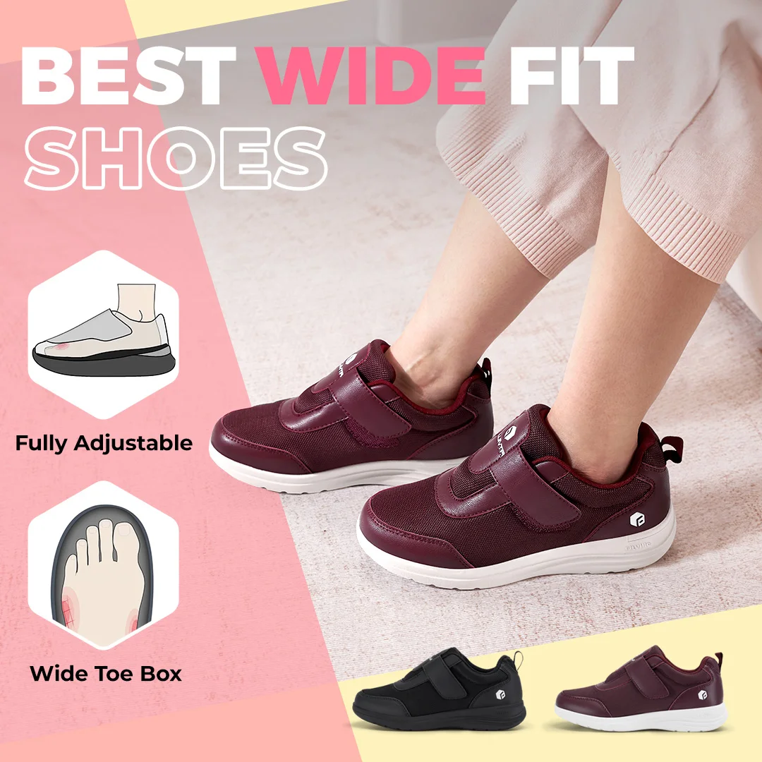 Fitville zapatos para diabéticos de ancho para mujer, zapatos informales transpirables para caminar, pies hinchados para ancianos, alivio del dolor de pie, Neuropathy