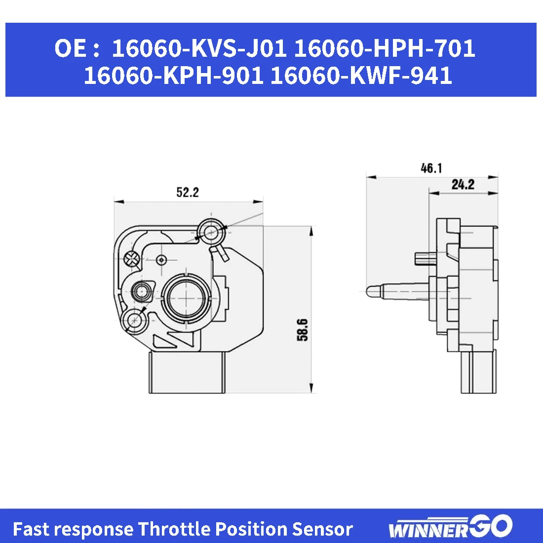 Fast response Throttle Position Sensor Tps TBI For Honda Sonic 150R Supra GTR 150 Winner 150 Winner X RS150 / RS150R 2016 – 2026