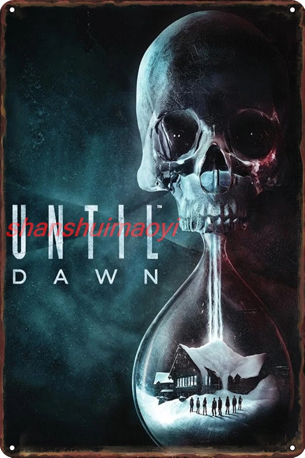 Until Dawn Game Vintage Poster Metal Tin Signs Wall Signs Hall Garage Poster Tin Sign 7.8X11.8 Inc Wall Decor sign