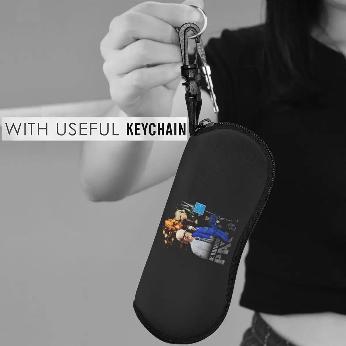 Joost Klein Eurovisions Song Contest Shell Glasses Case صندوق نظارات شمسية محمول للنساء والرجال حقيبة نظارات ناعمة