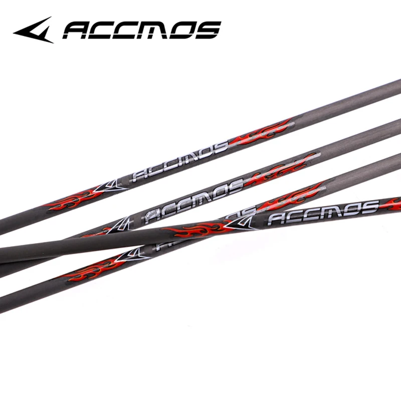 6/12pcs ID 8 mm Pure Carbon Arrows Shaft 32 inch Spine 300/350/400 Archery for Indoor Competition Shooting