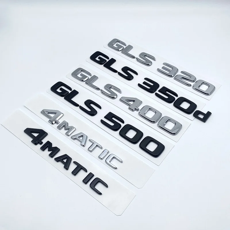 

2017 Letters Emblem Badge for Mercedes Benz X166 GLS63 GLS320 GLS350d GLS400 GLS450 GLS500 V8 BITURBO 4MATIC Trunk Sticker