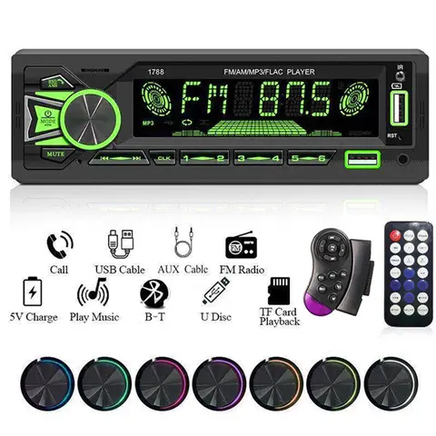 1개 1 DIN 무선 MP3 플레이어 차량용 라디오 스테레오 60Wx4 FM 수신기 리모컨 스티어링 휠 컨트롤 AUX USB TF 카드 인-대시 키트 1개 1 DIN 무선 MP3 플레이어 차량용 라디오 스테레오 60Wx4 FM 수신기 리모컨 스티어링 휠 컨트롤 AUX USB TF 카드 인-대시 키트