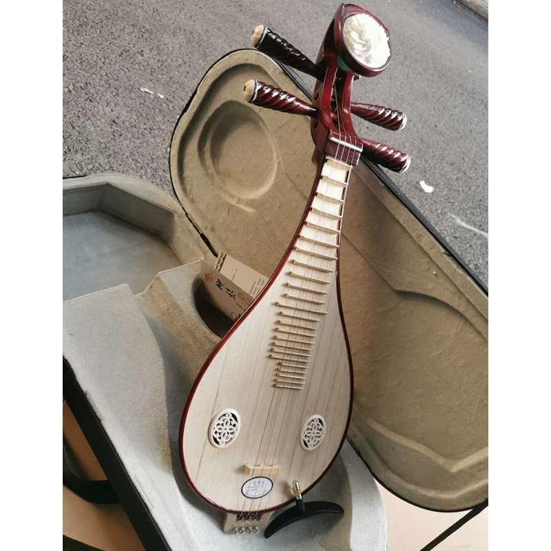 

Liuqin Lute Chinese Style Folk Playing and Singing Adults Creative Wooden Handmade Professional Ethnic String Musical Instrument