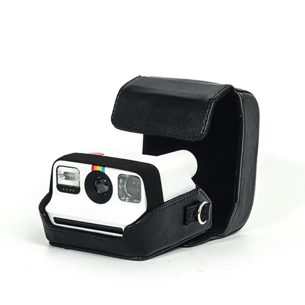 PU Leather Instant Film Camera Storage Bag Hard Anti Scratch Carrying Case with Strap Wear Resistant for Polarized Go Gen 1/2