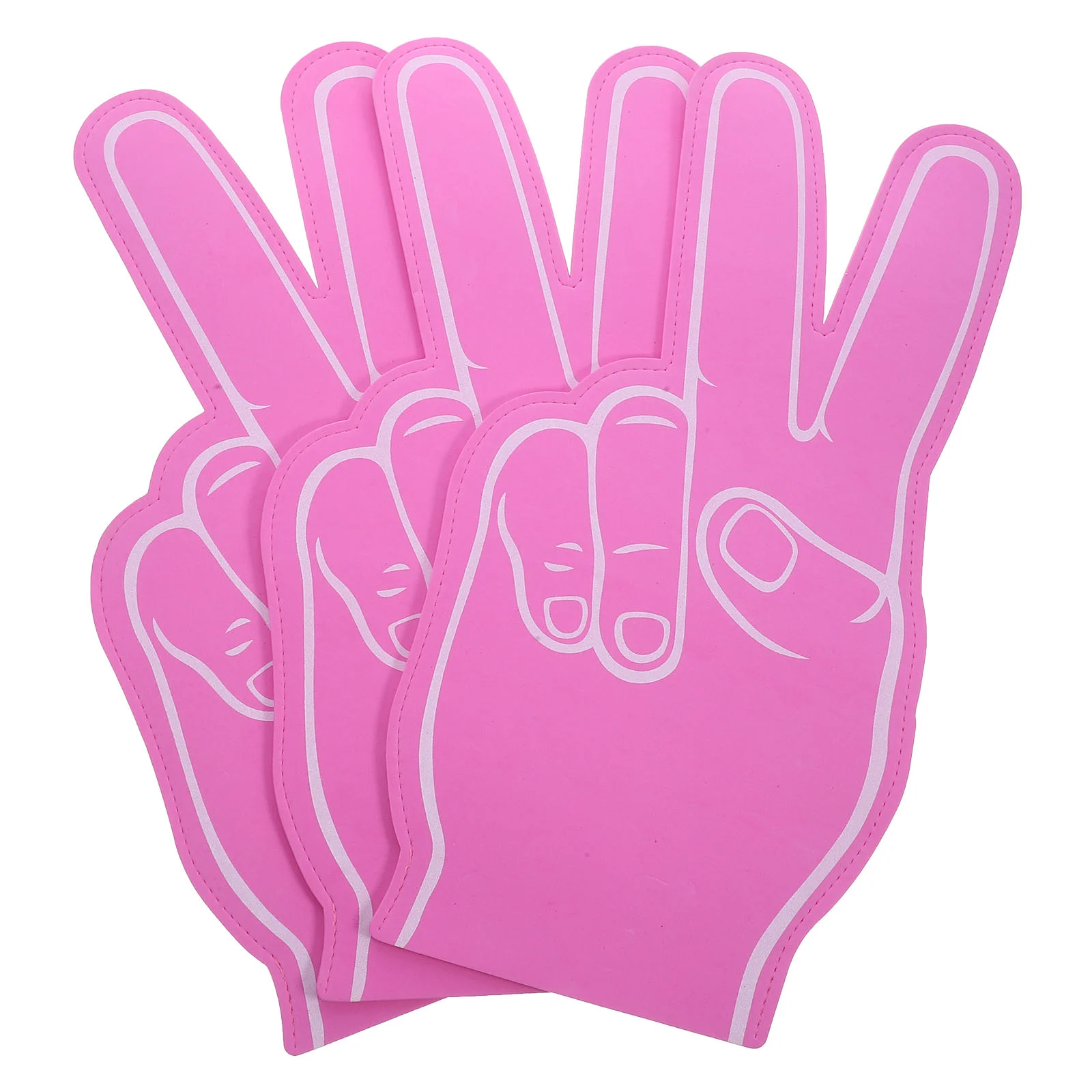 3 Pcs Cheerleading Hand Gesture Noise Maker Party Favor Supply Finger Cots Props Basketball Sports Football Foam Foams Toys
