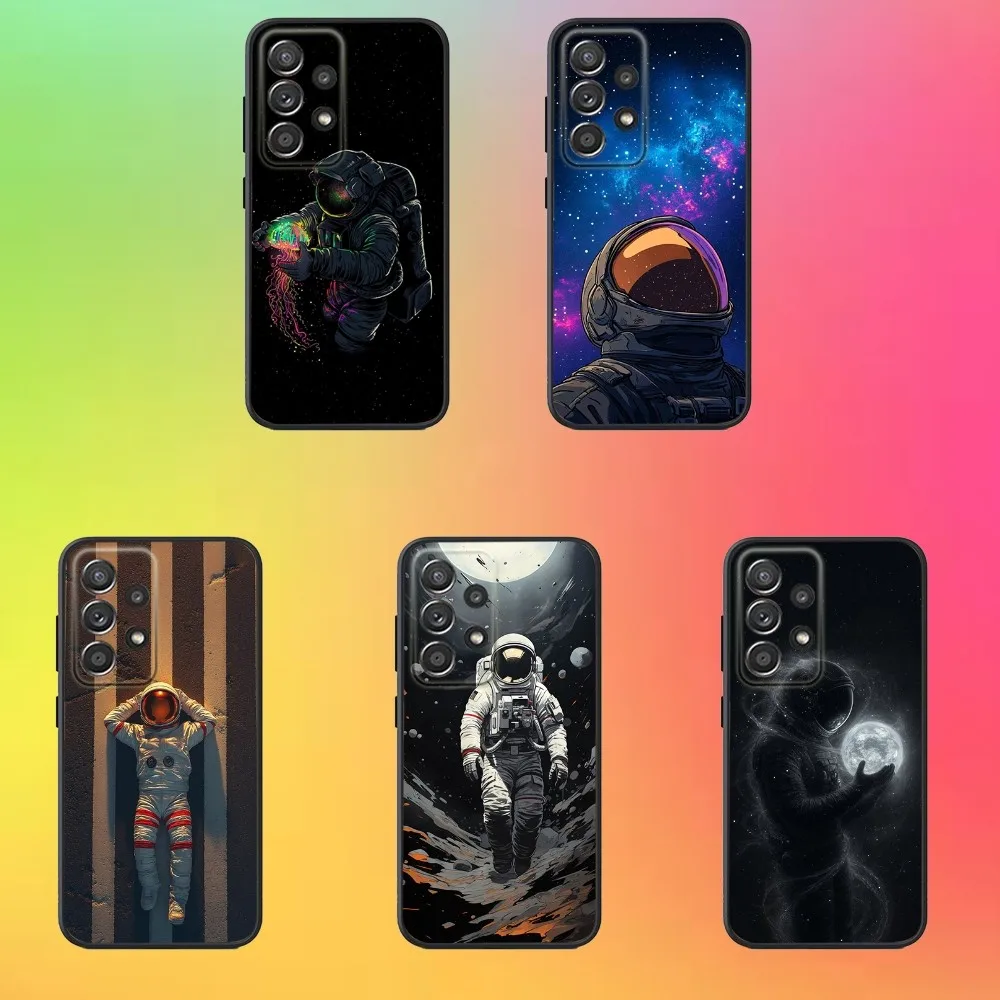 

COOL Astronaut Phone Case For Samsung S25,S24,S21,S22,S23,S30,Ultra,S20,Plus,Fe,Lite,Note,10,9,5G Black Cover