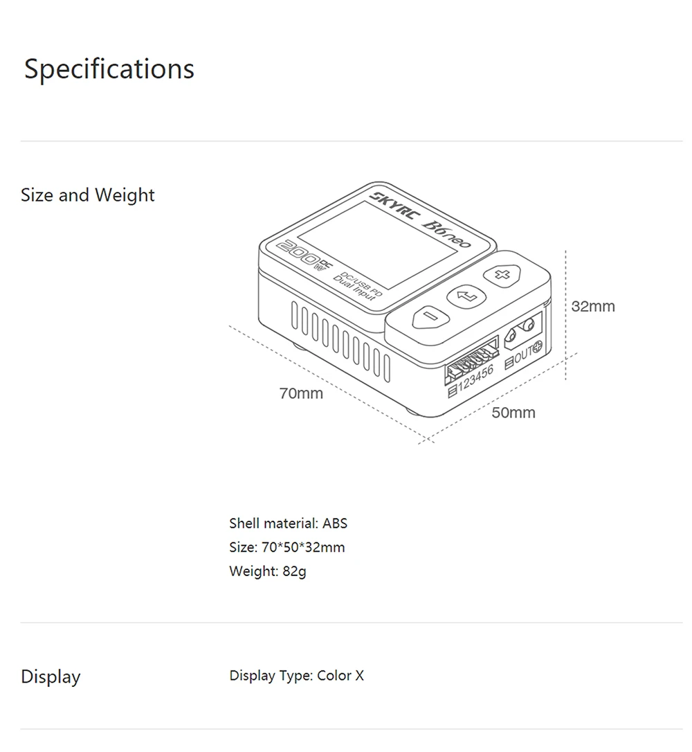 SkyRC B6Neo Smart Charger DC 200W PD 80W LiPo Akku-Balancer SK-100198 Kompaktes 6S Ladegerät Entlader Skyrc B6 Neo – Detail 16