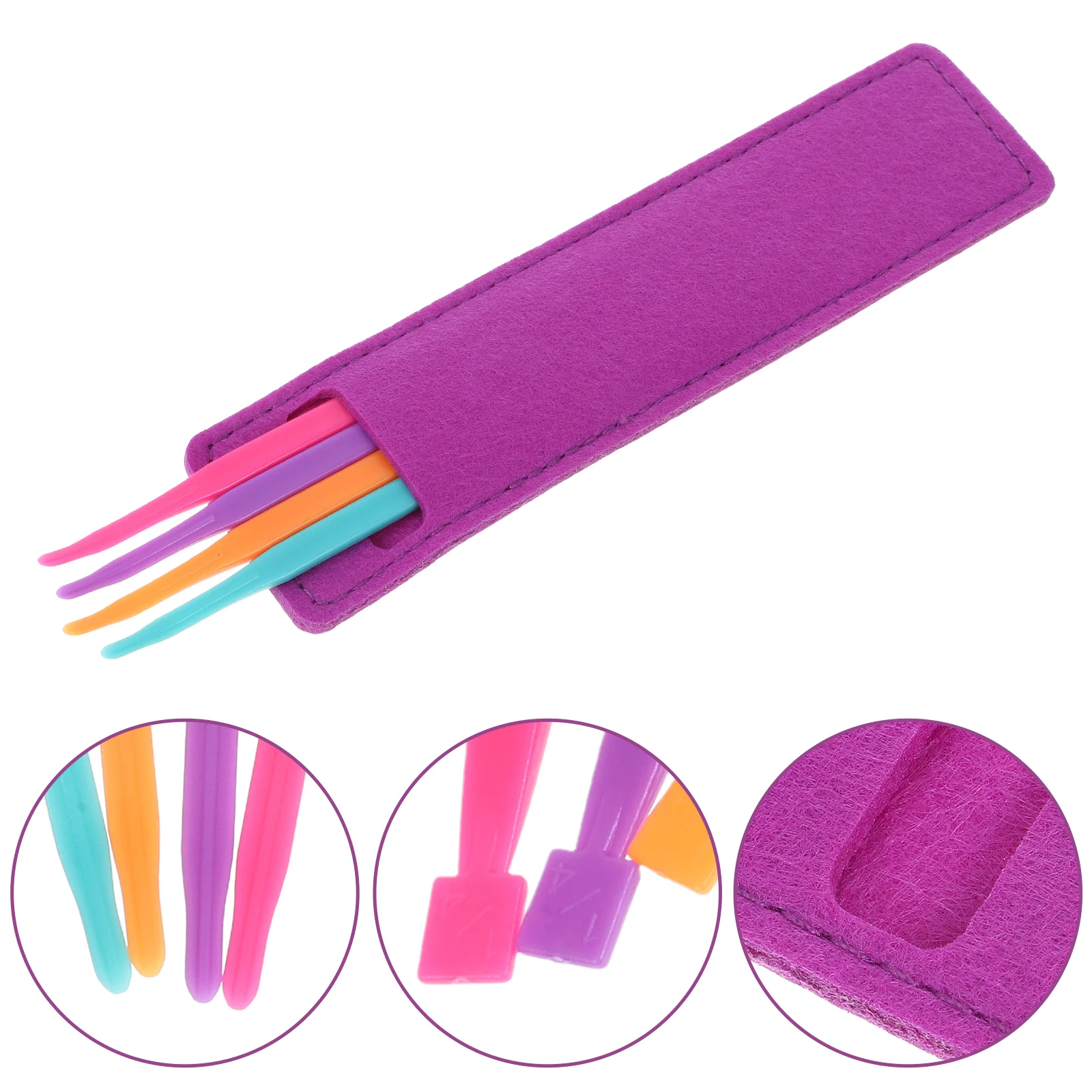 

4pcs Thang Tool Set Felt Storage Bag Multifunctional Portable Kit For Clothing Crafts Travel Accessories Pocket Projects Repairs