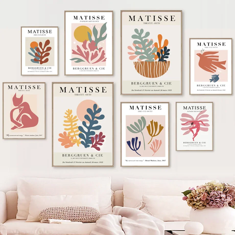 

Matisse Cutouts Leaf Flowers Abstract Modern French Art Canvas Painting Posters And Prints Wall Pictures For Living Room Decor