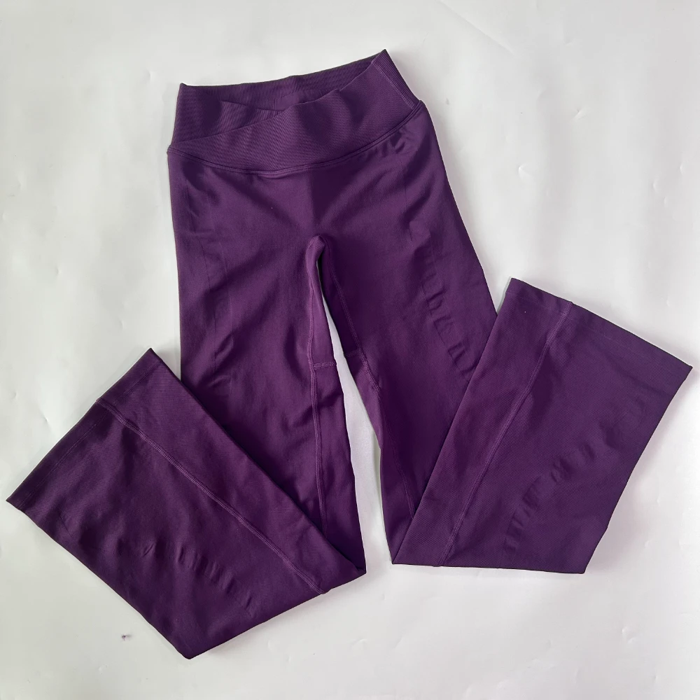 Flares Legging voor dames Naadloze yogabroek Crossover V-vormige taille Uitlopende GYM-legging Sportlegging Trainingsbroek