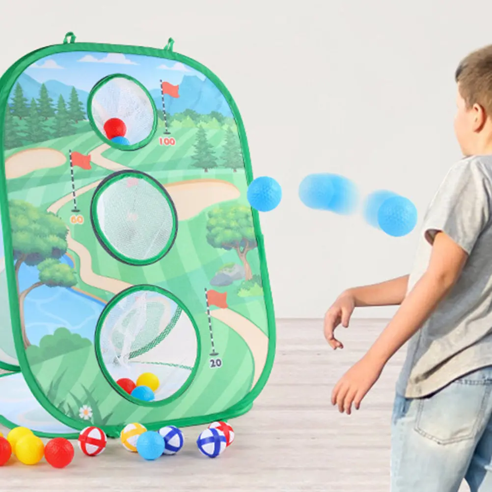 1 Set Golf-Spielset für Kinder, faltbare, tragbare Übungsmatte für den Innen- und Außenbereich, zur Entwicklung der Hand-Auge-Koordination, für den Sport
