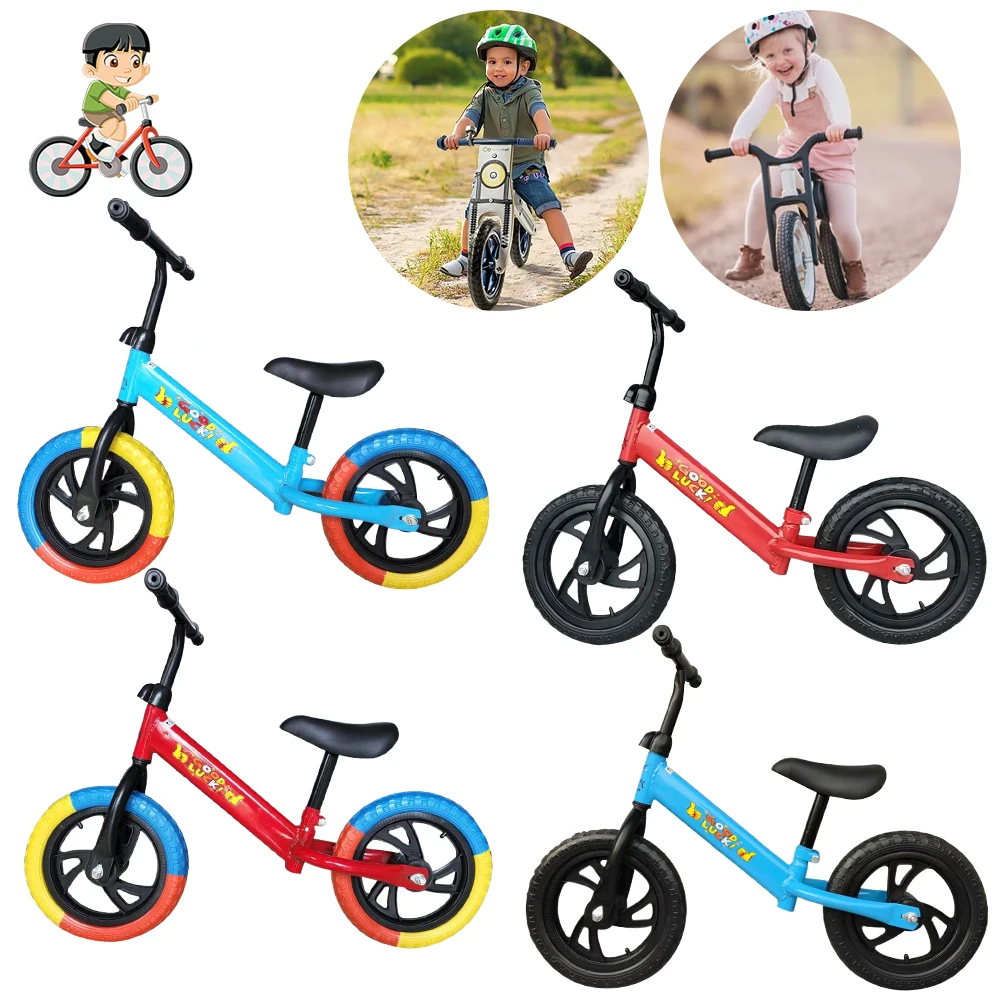 Kids Balance Bike Funny Toddler Training Bicycle Safe Lightweight Toddler Bike No Pedal Training Bicycle for 2-6 Boys Girls