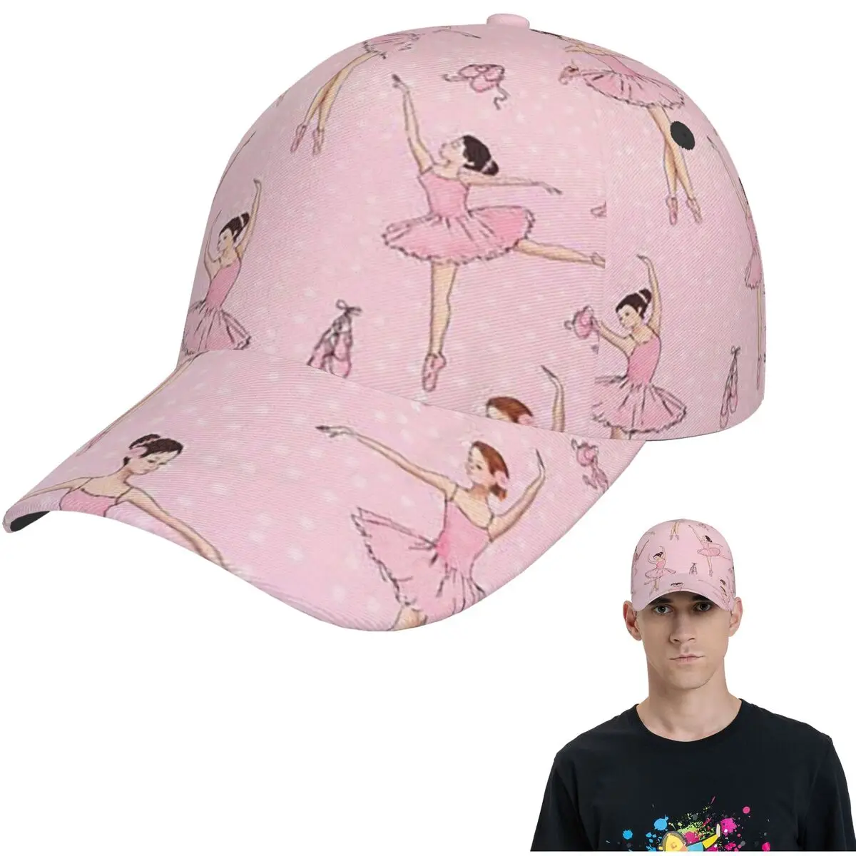 

Балетные танцы делает меня бесплатно, танцовщица балерины, сетчатые бейсболки, модные бейсболки Snapback, дышащие кепки, уличные