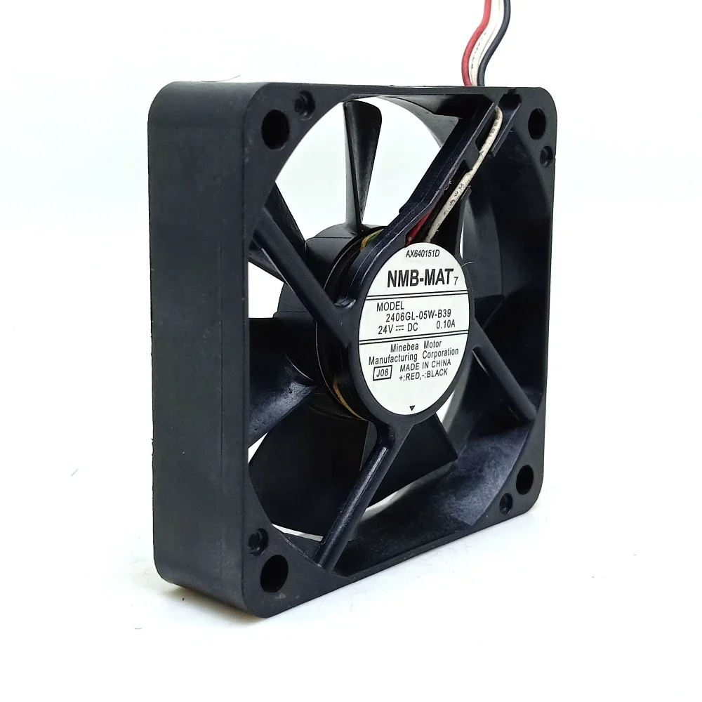 2406GL-05W-B39 Server Fan for NMB High Air Flow Axial Double Ball CPU Power Supply Inverter Cooling Fan 24V 0.10A 6015