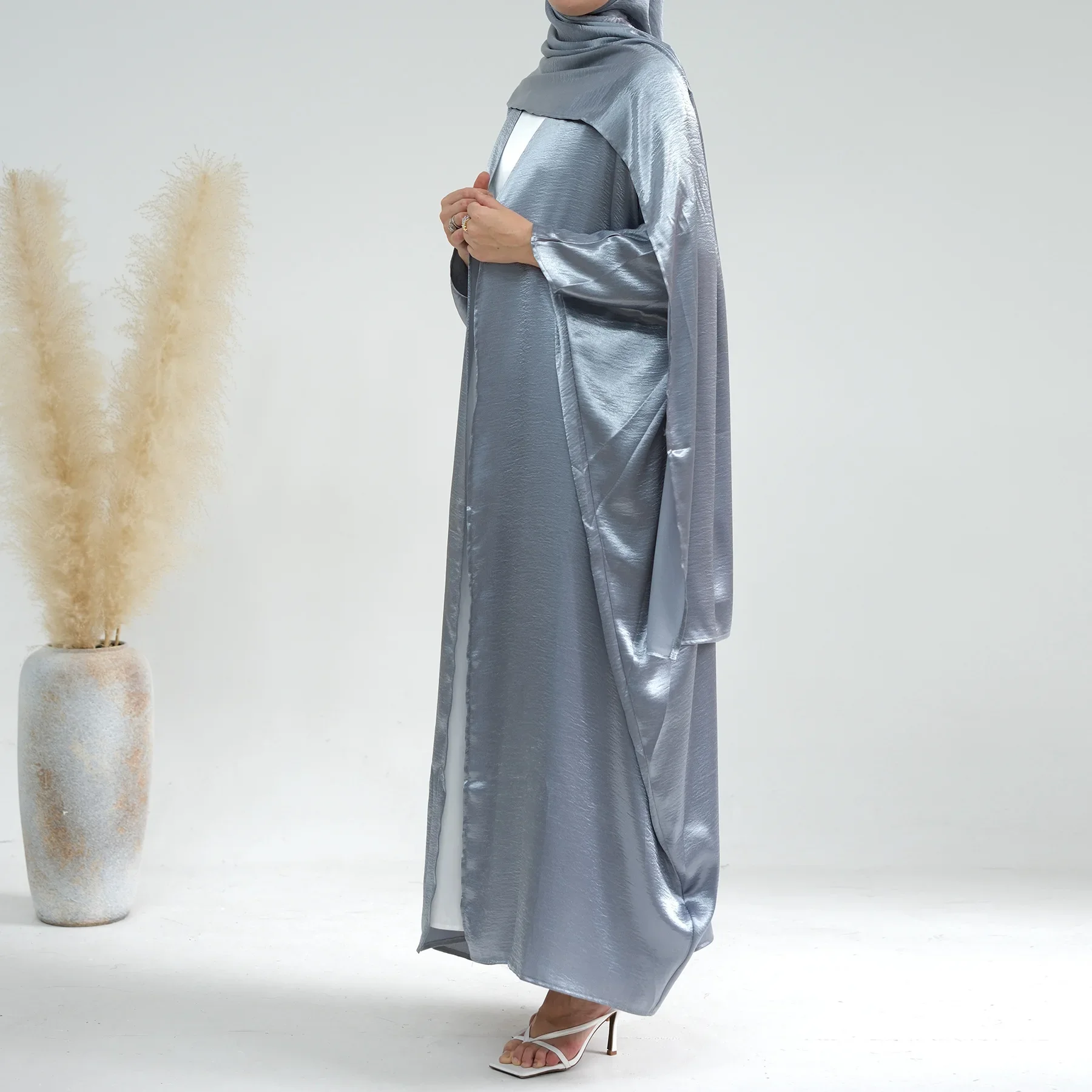 

Повседневный кардиган, мусульманское платье, Дубай, Турция, женская Абая, исламская одежда с длинными рукавами, женское платье, кафтан, скромный халат Elegante Femme