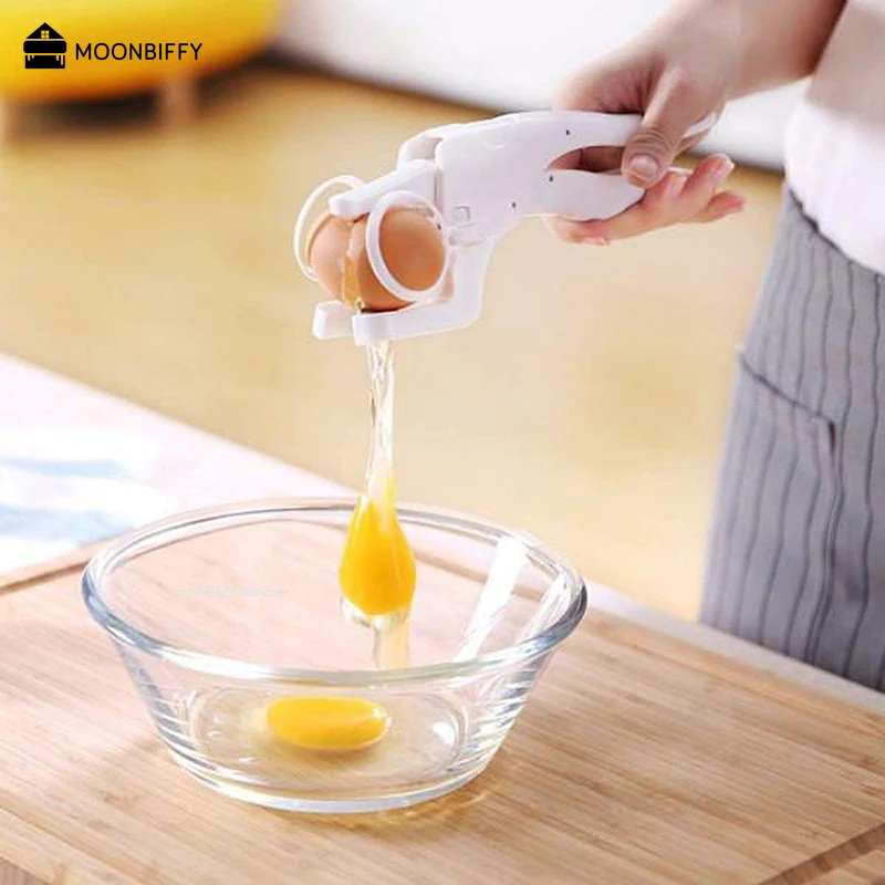 Creativity Egg Shell Cracker Easy Separator Handheld Egg Opener Egg Breaker Kitchen Gadget Tool With Safe Quick Separation Eggs