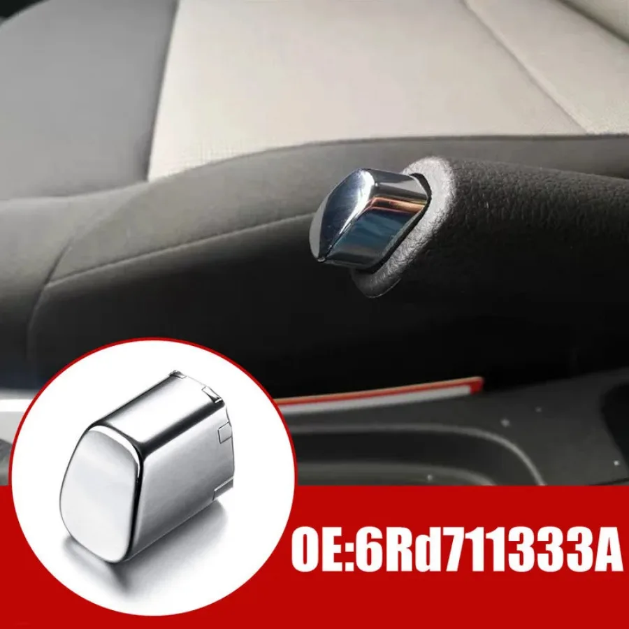 

Silver Chrome Car Interior Hand Brake Button Trim Cover Handbrake Lever Parking Button Cap Accessories for Polo Cross 6Rd711333A