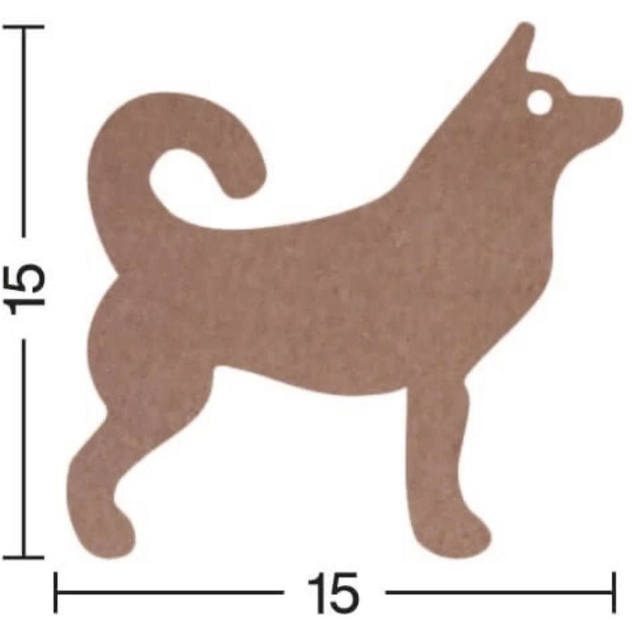 H67 Dog Trinket, 18mm Figurative Wood Object