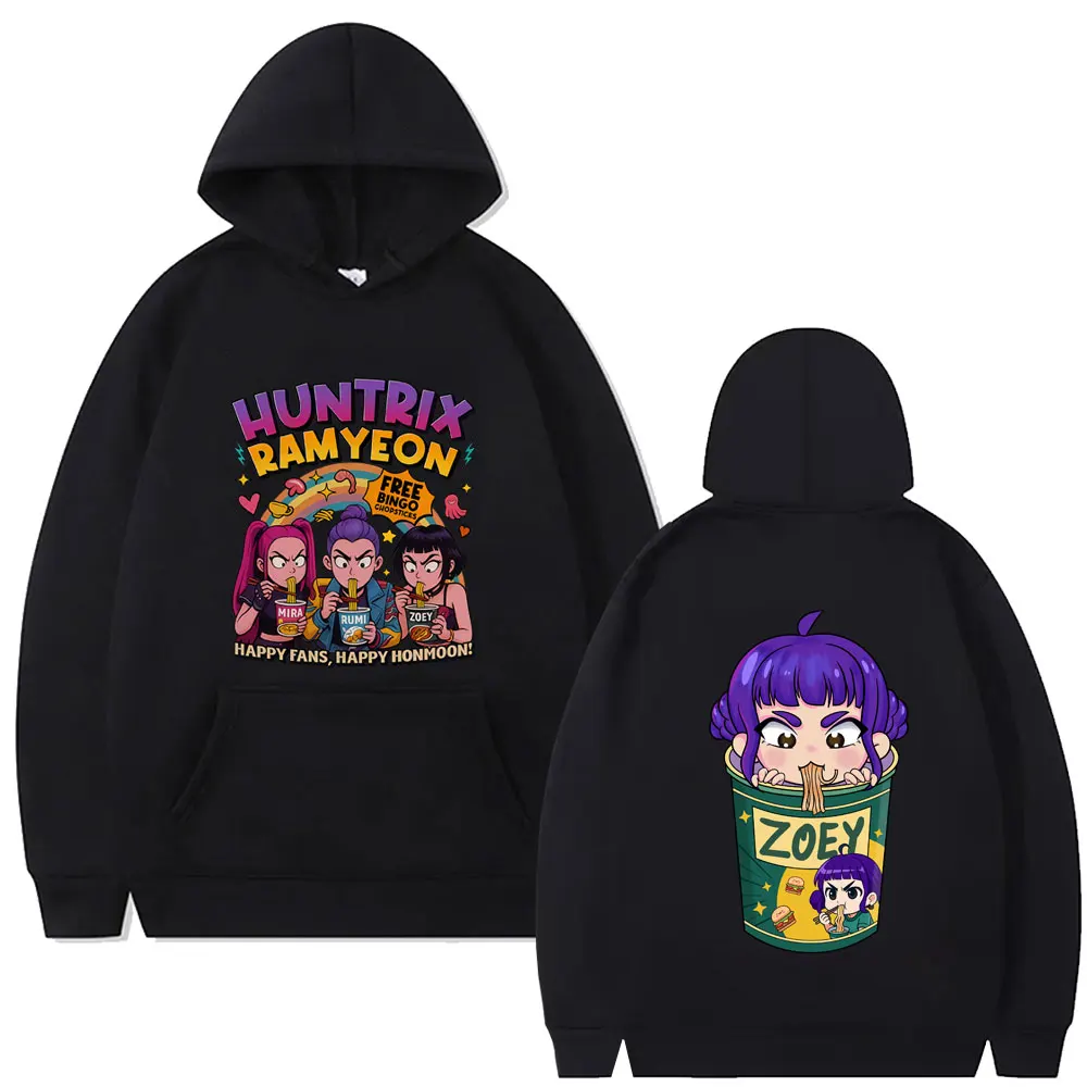

Movie KPop Demon Hunters Hoodie Cute Kawaii Rumi Mira Zoey Graphic Sweatshirt Men Women Casual Oversized Fleece Pullover Hoodies