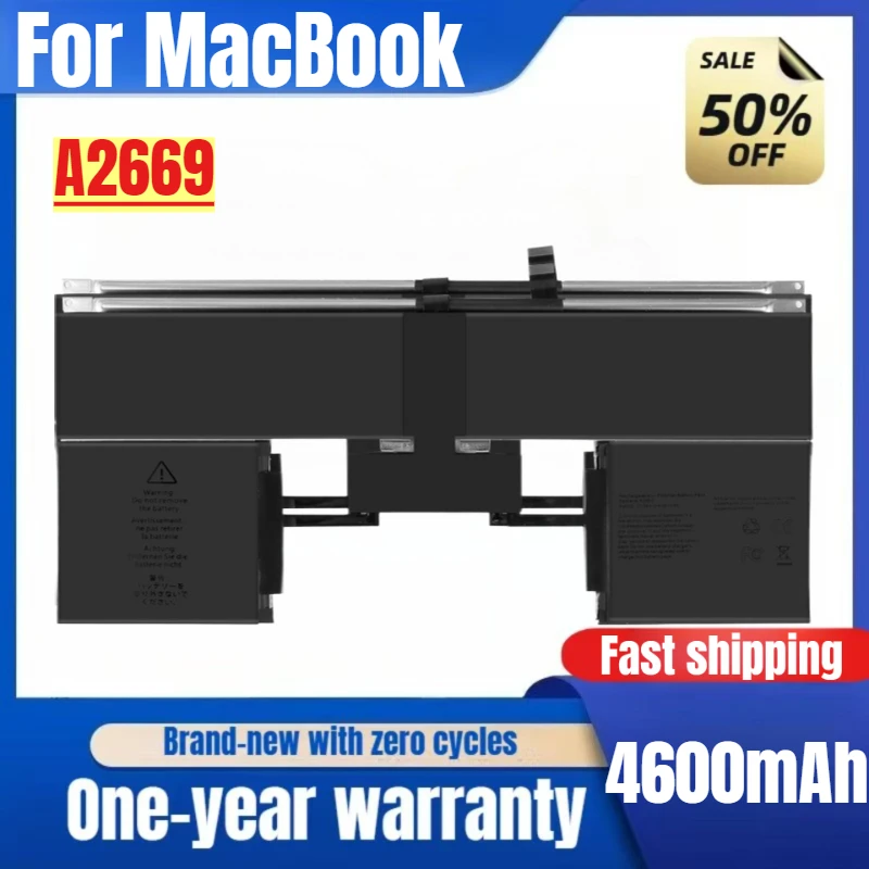 

Аккумулятор для ноутбука A2669 для MacBook Air 14 дюймов M2 A2681 2022, Новое поступление, аккумулятор большой емкости, высококачественная сменная батарея