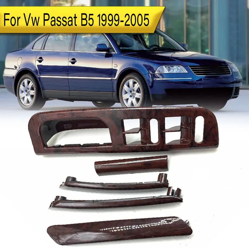 

For Vw Passat B5 1999 2000 2001 2002 2003 2004 2005 Car window switch controller decoration, peach wood grain 3B1867171F