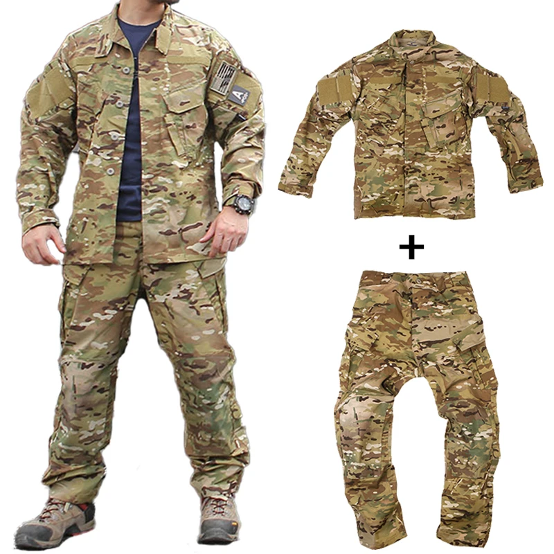 Emersongear Field Tactical Shirt Pants R6 Uniform Set BDU Training Assault Suits Combat Duty Cargo Trousers Hunting Hiking